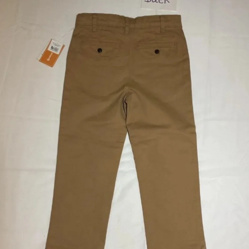 Gymboree Boys Size 4T Tan Chino Adjustable Waist Pants NWT Classic Preppy School